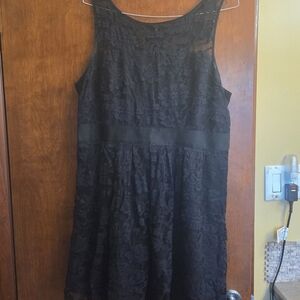 BB Dakota Black Floral Lace Mini Dress